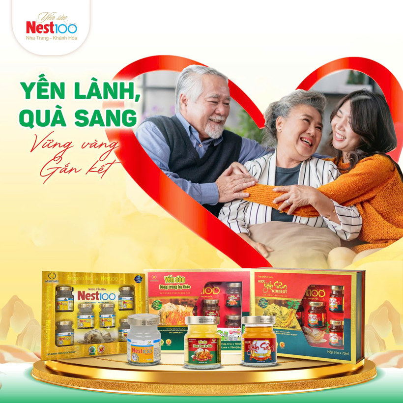 Nước yến Nest100 Calcium 6 lọ bổ sung canxi chắc xương