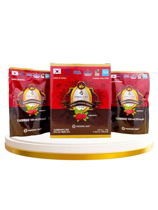 Nước Uống Quả Sâm Ginseng Berry S Drink Dạng Gói Hộp 10 Gói