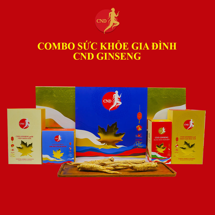 Combo Sức Khỏe Gia Đình CND Ginseng Nhân Sâm Canada - Hộp Quà Cao Cấp
