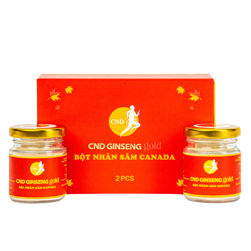 Bột Nhân Sâm Canada CND Ginseng Gold Hộp 2 Lọ Tăng Cường Sức Khỏe