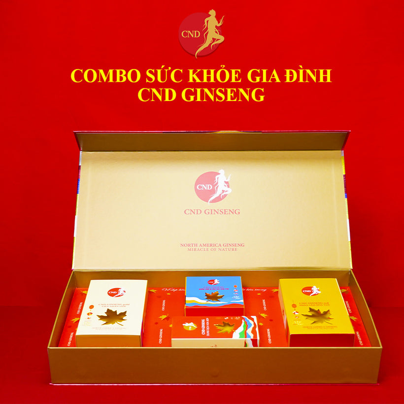 Combo Sức Khỏe Gia Đình CND Ginseng Nhân Sâm Canada - Hộp Quà Cao Cấp