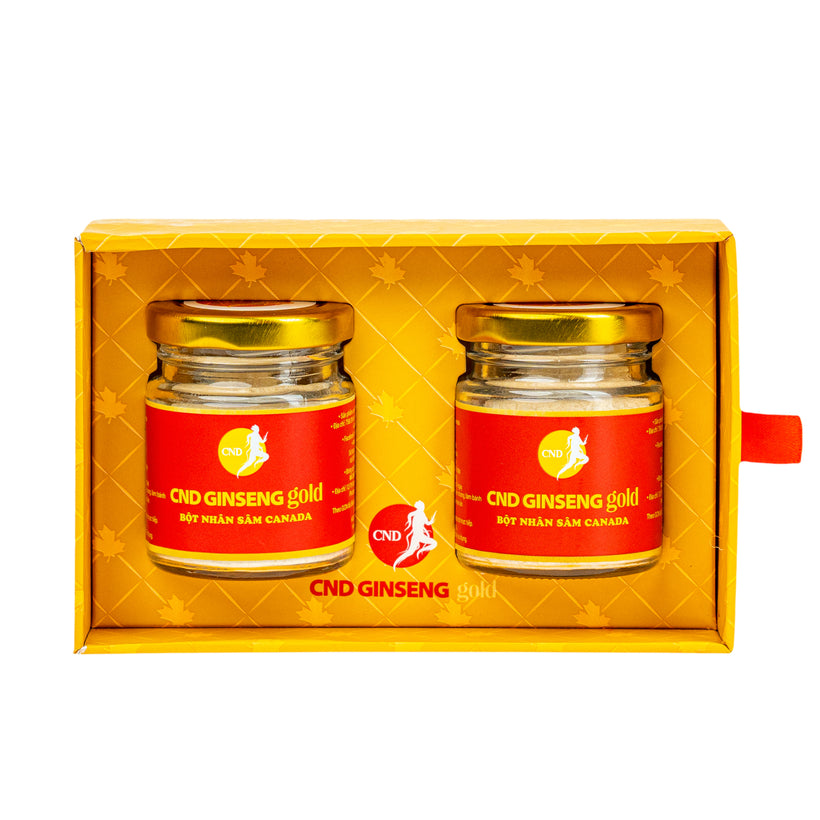 Bột Nhân Sâm Canada CND Ginseng Gold Hộp 2 Lọ Tăng Cường Sức Khỏe
