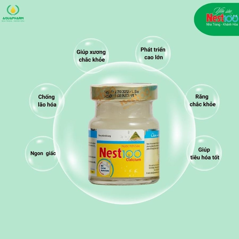 Yến chưng Nest100 đường ăn kiêng Nest100 - 70ml bổ sung canxi