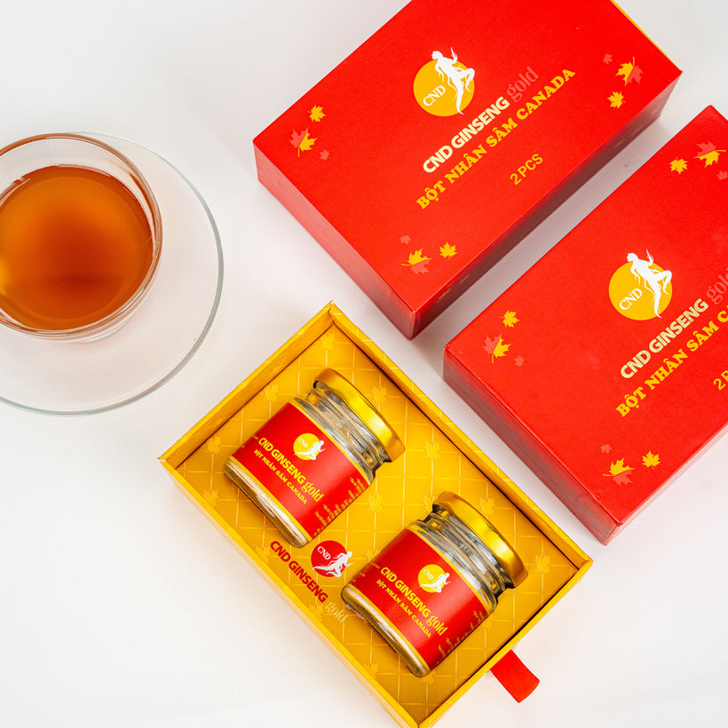 Bột Nhân Sâm Canada CND Ginseng Gold Hộp 2 Lọ Tăng Cường Sức Khỏe