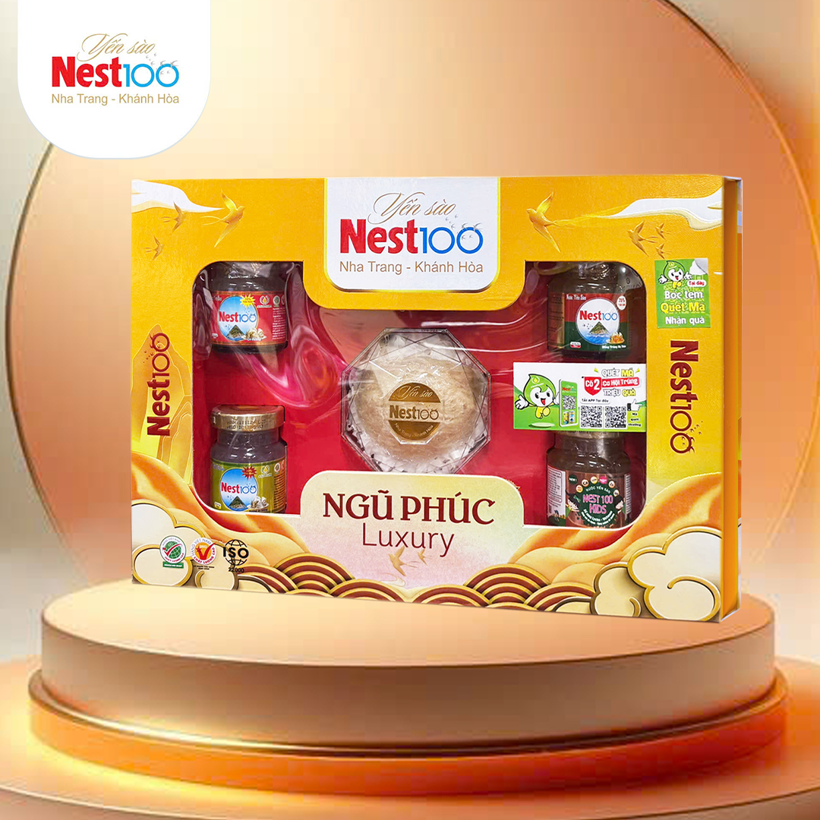 Hộp quà yến Ngũ Phúc Luxury Nest100 - 5 món cao cấp (kèm túi)