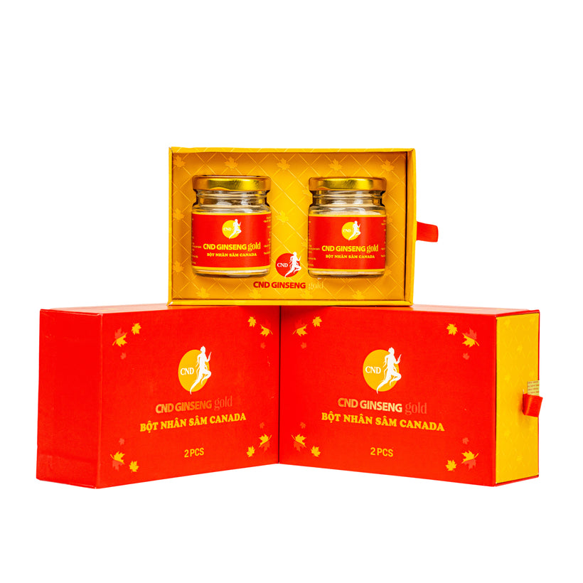 Bột Nhân Sâm Canada CND Ginseng Gold Hộp 2 Lọ Tăng Cường Sức Khỏe