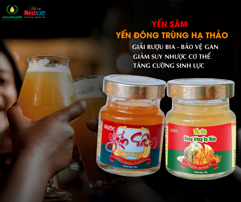 Nước yến Nest100 đông trùng hạ thảo 70ml bổ thận phổi