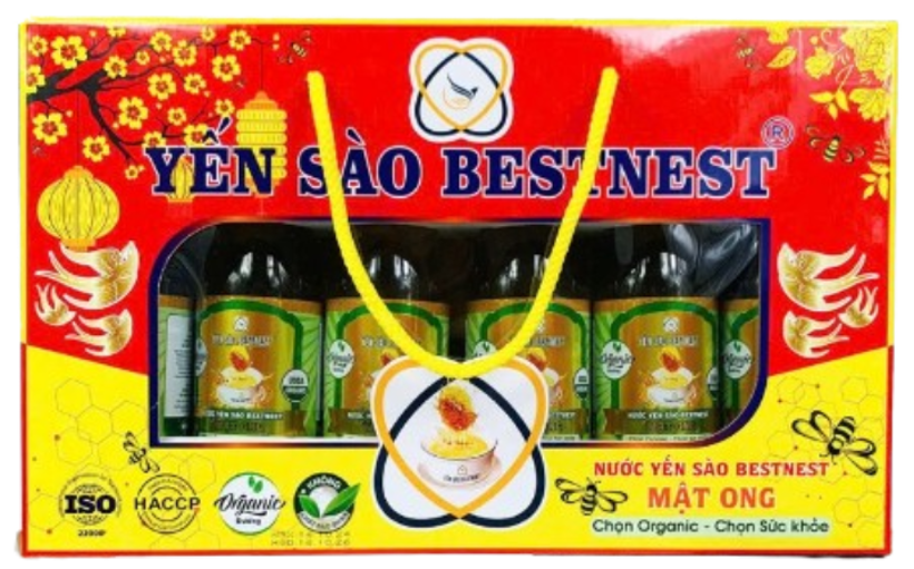 Nước Yến Sào Mật Ong 180ml – 10 Hộp x 6 Chai, Tăng Đề Kháng, Bổ Phổi