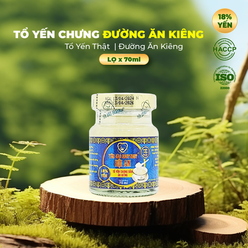 Tổ Yến Chưng Sẵn Ăn Kiêng – Thùng 10 Hộp x 6 Hũ, Dành Cho Người Tiểu Đường, Giảm Cân