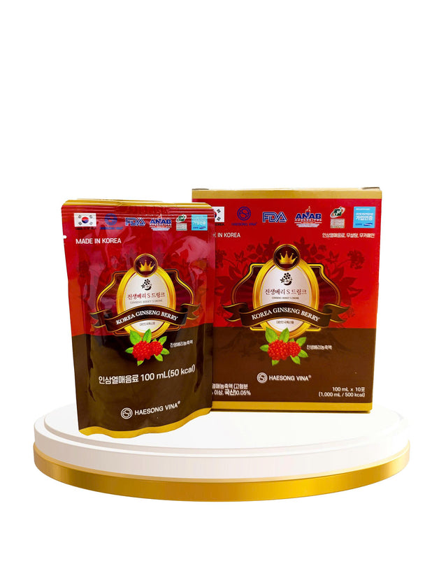 Nước Uống Quả Sâm Ginseng Berry S Drink Dạng Gói Hộp 10 Gói