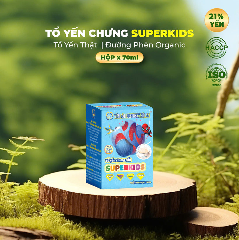 Tổ Yến Chưng Sẵn Superkids – Hộp 1 Hũ 70ml Bổ Dưỡng Cho Trẻ