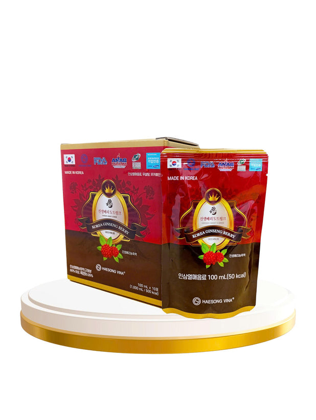 Nước Uống Quả Sâm Ginseng Berry S Drink Dạng Gói Hộp 10 Gói