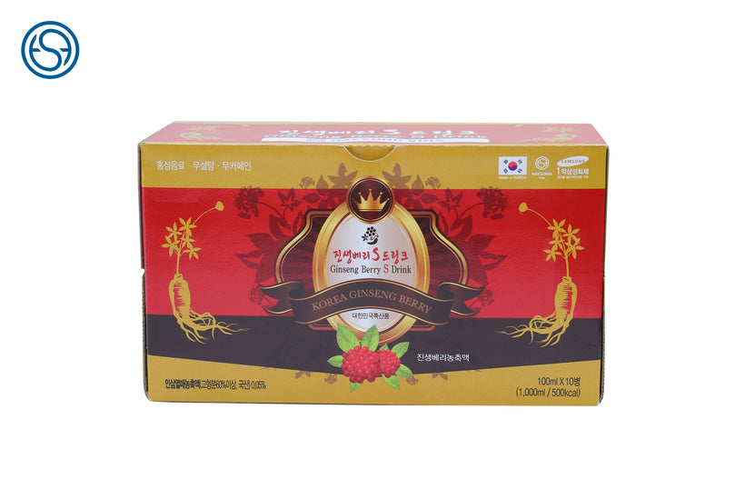 Nước Uống Quả Sâm Ginseng Berry S Drink Hộp 10 Chai – Tăng Đề Kháng, Giải Độc