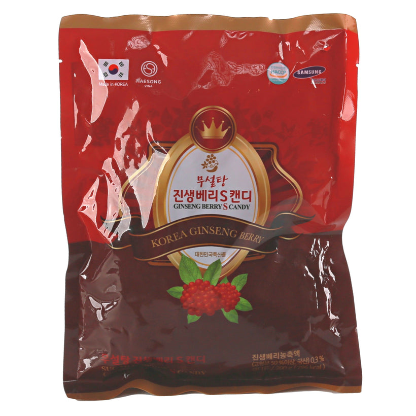 Kẹo Quả Sâm Không Đường Ginseng Berry S Candy 200g – Phù Hợp Người Tiểu Đường