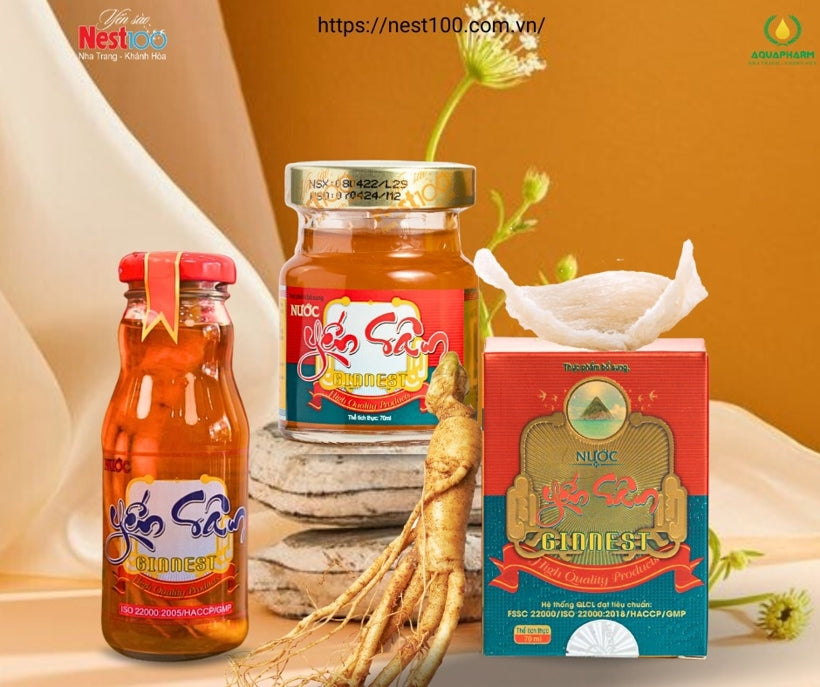 Nước yến sâm Ginnest Nest100 170ml x4 chai bổ sinh lực