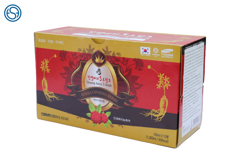 Nước Uống Quả Sâm Ginseng Berry S Drink Hộp 10 Chai – Tăng Đề Kháng, Giải Độc