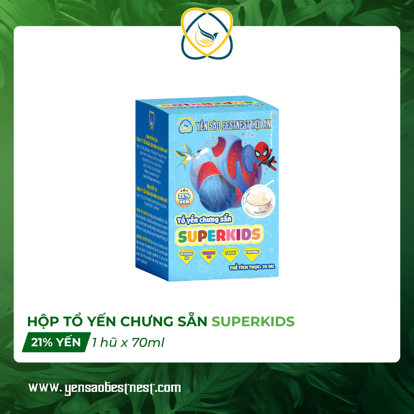 Tổ Yến Chưng Sẵn Superkids – Hộp 1 Hũ 70ml Bổ Dưỡng Cho Trẻ