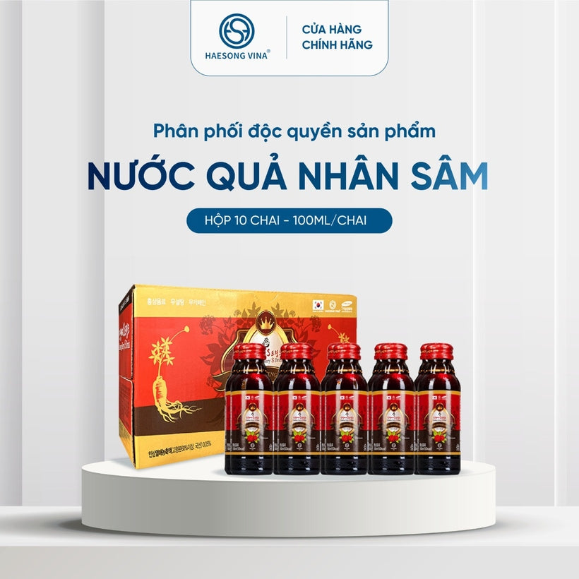 Nước Uống Quả Sâm Ginseng Berry S Drink Hộp 10 Chai – Tăng Đề Kháng, Giải Độc
