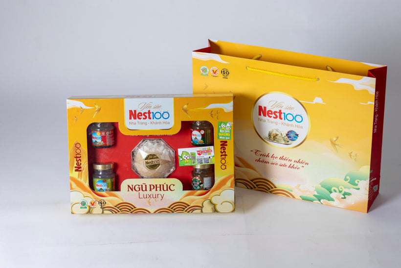Hộp quà yến Ngũ Phúc Luxury Nest100 - 5 món cao cấp (kèm túi)
