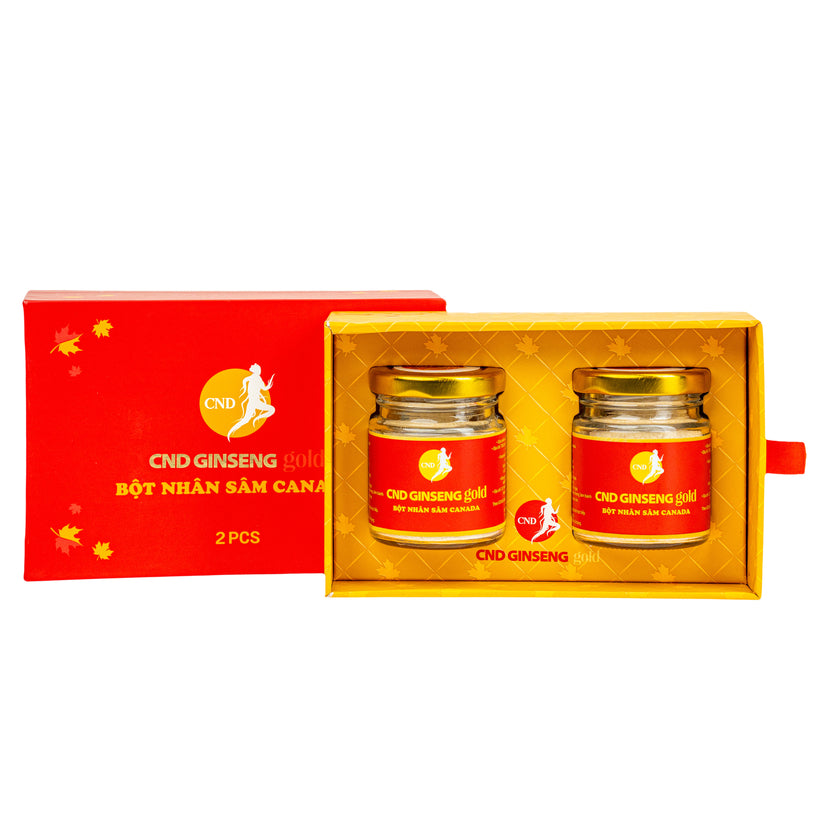Bột Nhân Sâm Canada CND Ginseng Gold Hộp 2 Lọ Tăng Cường Sức Khỏe