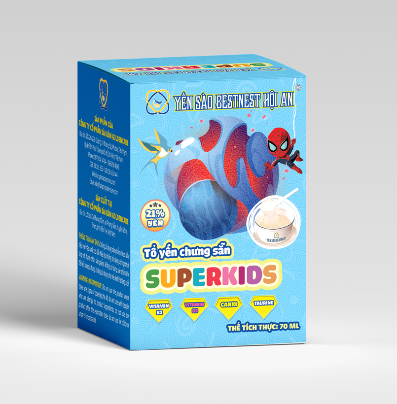 Yến Chưng Sẵn Superkids – Thùng 60 Hũ, Bổ Sung Canxi Vitamin Cho Trẻ