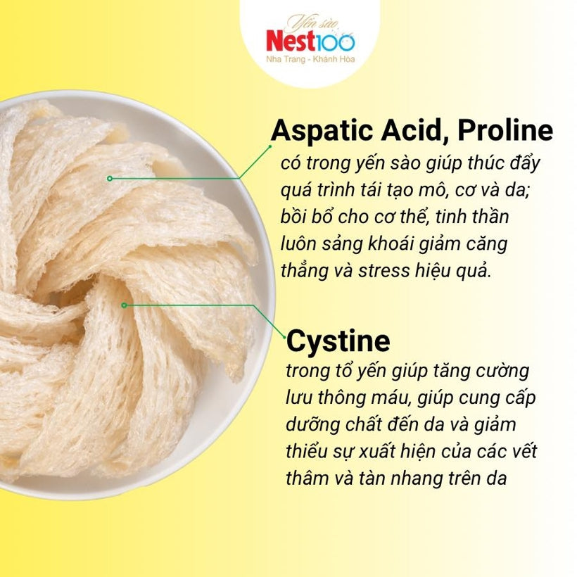 Yến tổ rút lông Nest100 loại đặc biệt 50g - nguyên chất cao cấp
