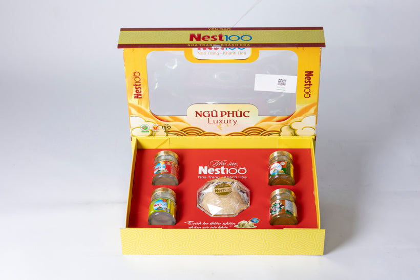 Hộp quà yến Ngũ Phúc Luxury Nest100 - 5 món cao cấp (kèm túi)