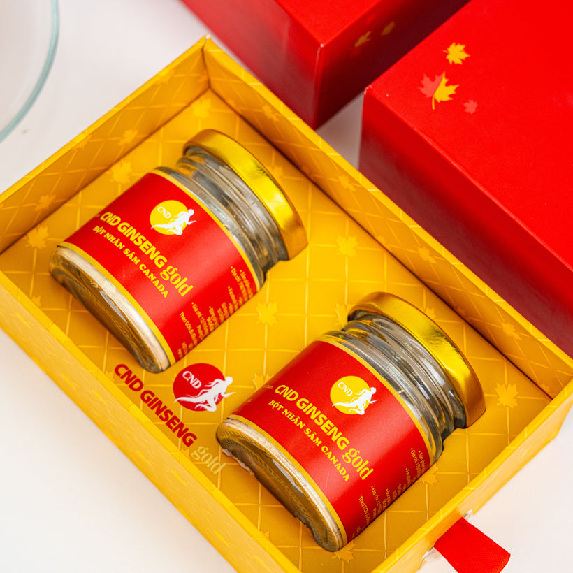 Bột Nhân Sâm Canada CND Ginseng Gold Hộp 2 Lọ Tăng Cường Sức Khỏe