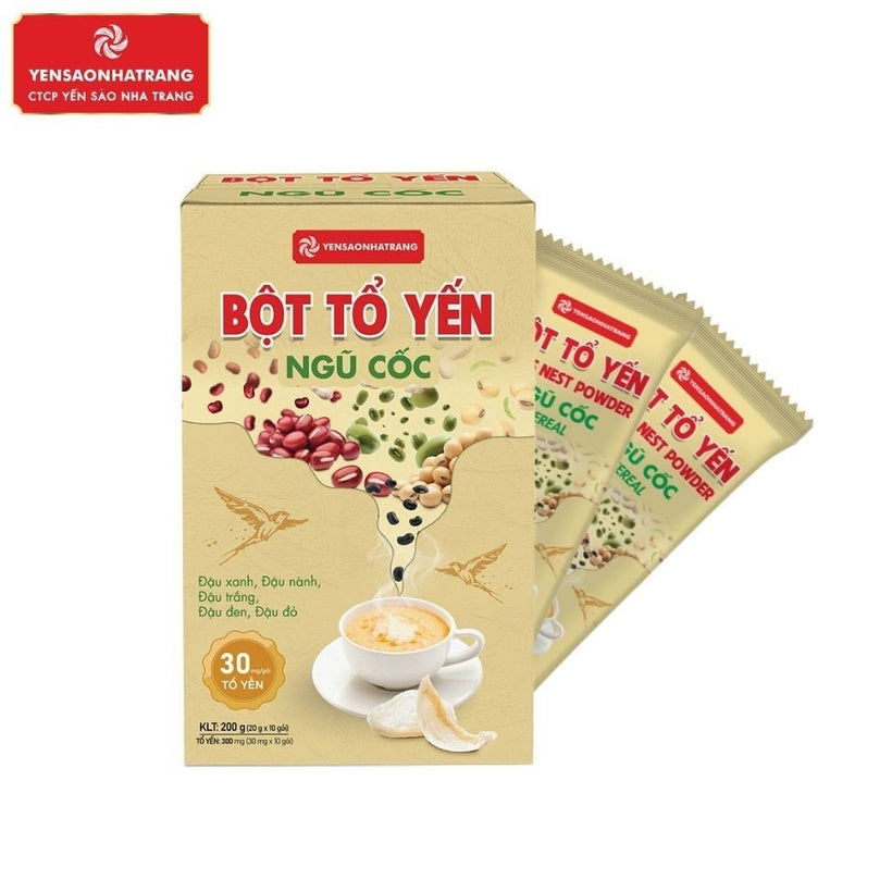 Bột tổ yến ngũ cốc 10 gói bổ sung dinh dưỡng đẹp da dễ uống