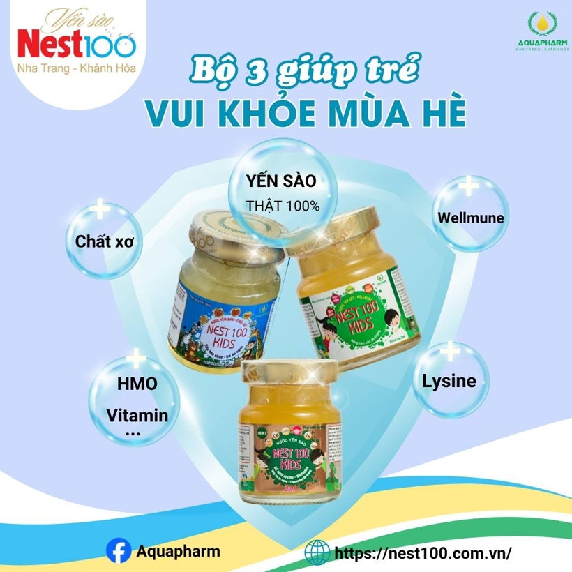 Nước yến Nest100 Kids - chất xơ HMO hỗ trợ tiêu hóa cho trẻ ( mua 6 được 7 )