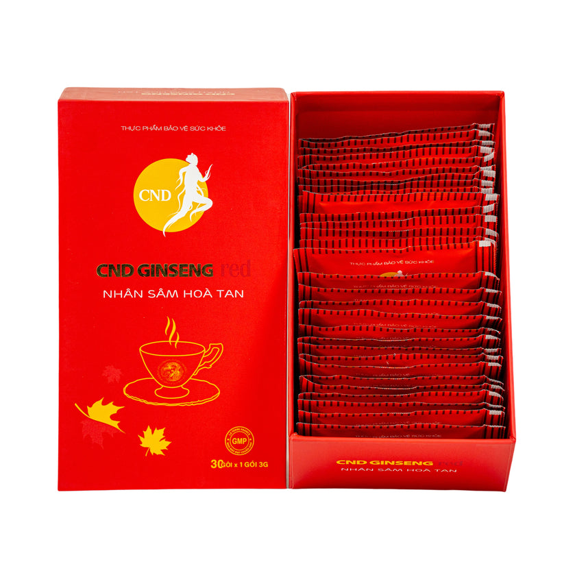 CND Ginseng Red (hộp 30 gói)– Nhân sâm hòa tan, hỗ trợ bổ thận, giảm mệt mỏi
