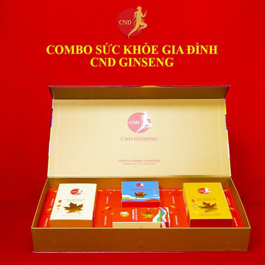 Combo Sức Khỏe Gia Đình CND Ginseng Nhân Sâm Canada - Hộp Quà Cao Cấp