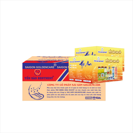 Nước Yến Sào Tam Vị – Kiện 2 Thùng 15 Chai 180ml (Tự Nhiên, Mật Ong, Đông Trùng Hạ Thảo) – Bổ Dưỡng, Đường Organic