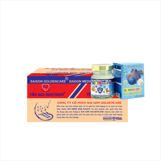 Yến Chưng Sẵn Superkids – Thùng 60 Hũ, Bổ Sung Canxi Vitamin Cho Trẻ