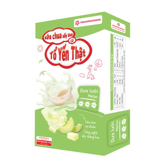 Sữa chua sấy tổ yến vị dưa lưới 5 gói hỗ trợ miễn dịch tiêu hóa