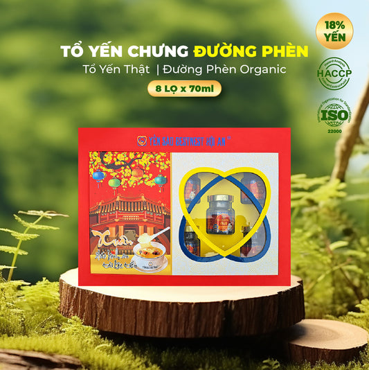 Tổ Yến Chưng Sẵn Đường Phèn (8 Hũ x 70ml) – Quà Tặng Bổ Dưỡng
