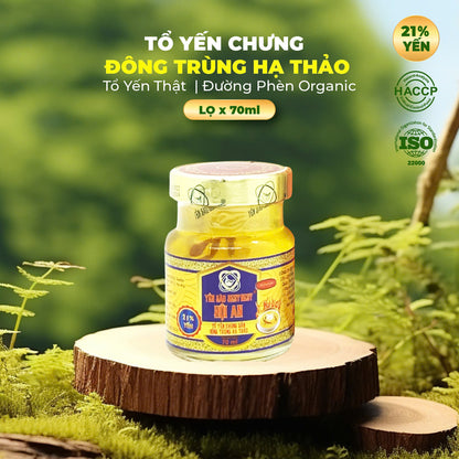 Tổ Yến Chưng Sẵn Đông Trùng Hạ Thảo – Hộp 4 Hũ 70ml Cao Cấp