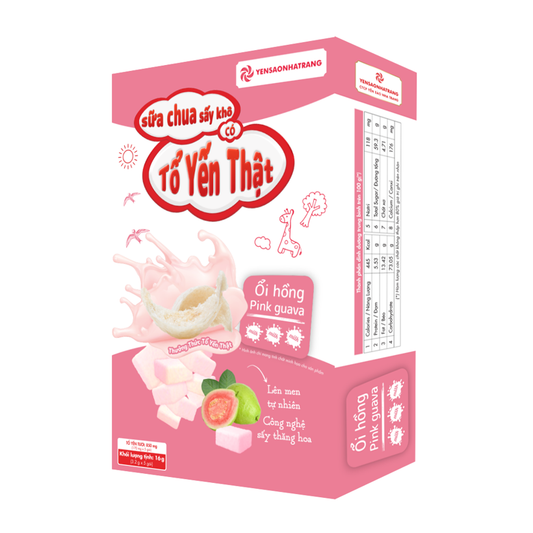 Sữa chua sấy khô tổ yến vị ổi hồng 5 gói hỗ trợ tiêu hóa