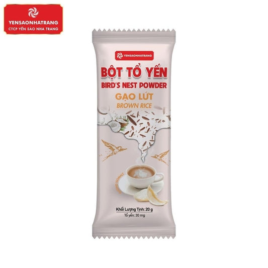 Bột tổ yến gạo lứt 10 gói dùng đường Isomalt ít ngọt dễ uống