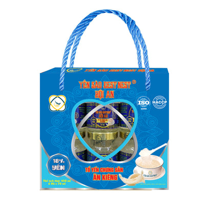 Tổ Yến Chưng Sẵn Ăn Kiêng – Thùng 10 Hộp x 6 Hũ, Dành Cho Người Tiểu Đường, Giảm Cân