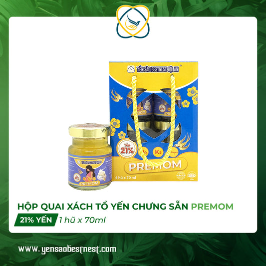 Tổ Yến Chưng Sẵn Premom – Hộp 1 Hũ 70ml Dành Cho Mẹ Bầu Từ Tháng 4