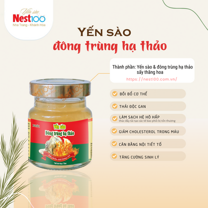 Nước yến Nest100 đông trùng hạ thảo 70ml bổ thận phổi
