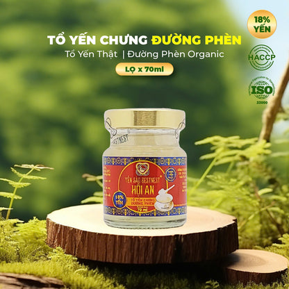 Tổ Yến Chưng Sẵn BESTNEST Hội An 18% Đường Phèn – Hộp 6 Hũ 70ml