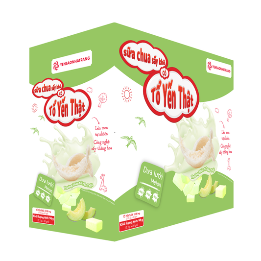 Sữa chua sấy tổ yến vị dưa lưới 30 gói tăng đề kháng tiêu hóa