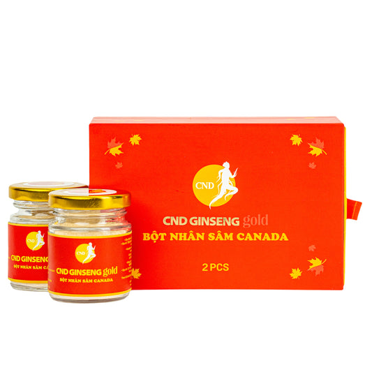 Bột Nhân Sâm Canada CND Ginseng Gold Hộp 2 Lọ Tăng Cường Sức Khỏe