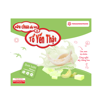 Sữa chua sấy tổ yến vị dưa lưới 30 gói tăng đề kháng tiêu hóa